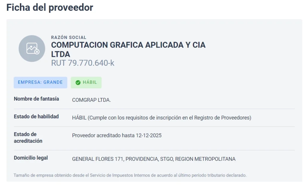 ficha proveedor del estado comgrap